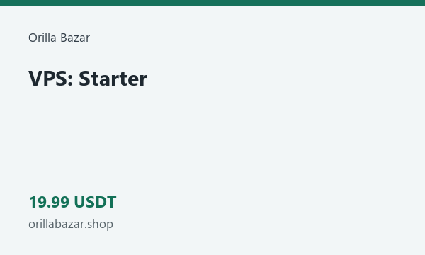 VPS: Starter · 19.99 USDT
